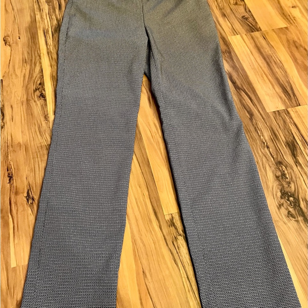 Hilary Radley Black and White Patterned Pants